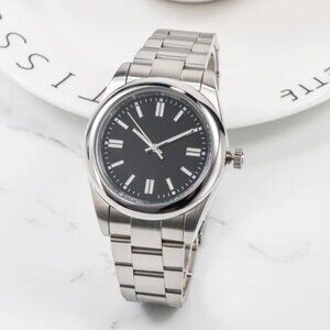 Stainless Steel Watch Black Dial 36mm